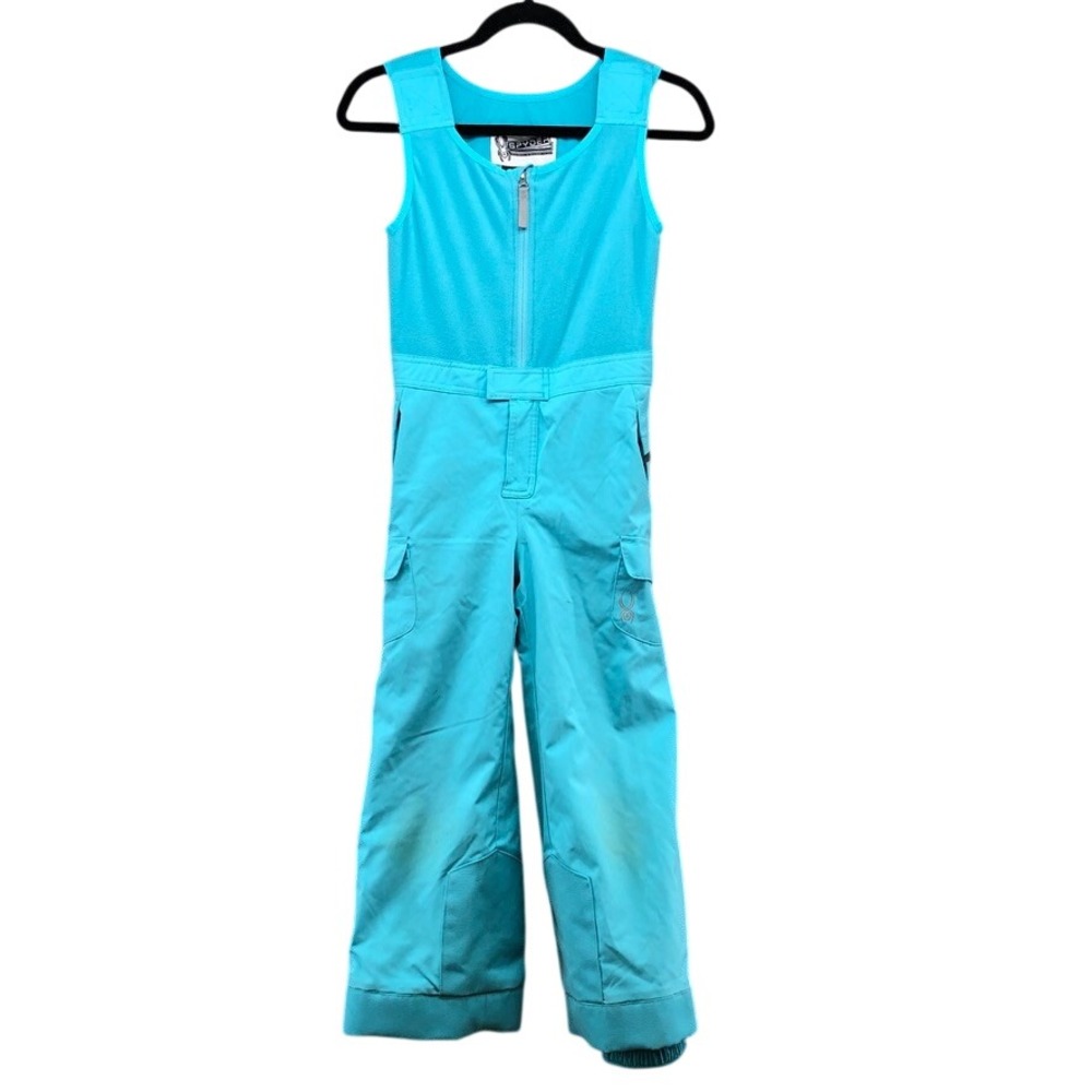 Spyder Snow Bibs Girls 8 Kids Blue Insulated Fleece Top Room To Grow Gorpcore